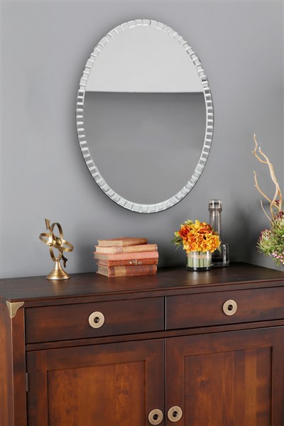 (image for) Laura Ashley Marcella Oval Mirror 80 x 53cm
